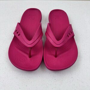 Crocs Sandals Flip Flops Women Size 9 Pink Rubber